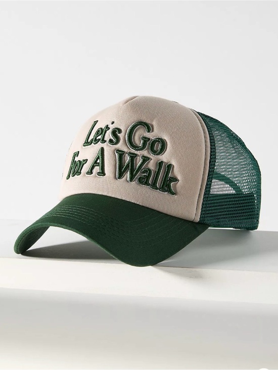 Anthropologie Other - Anthropologie Two-Tone Mesh Trucker Cap in Dark Green & Cream